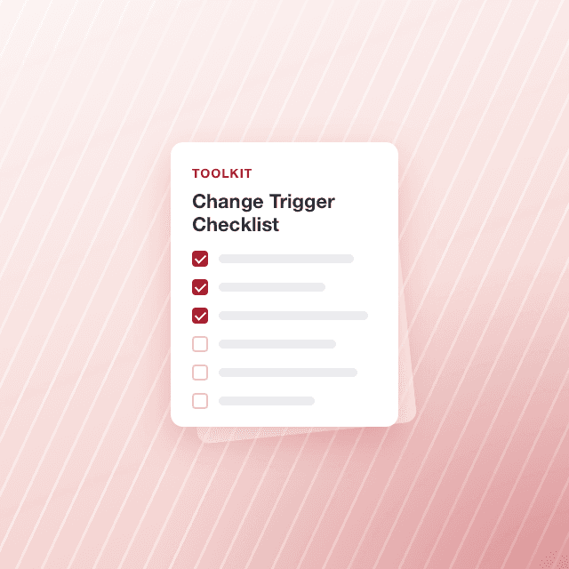 Change Trigger Checklist toolkit