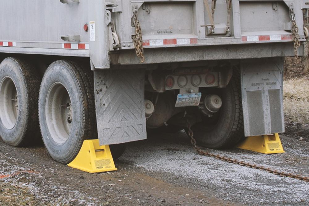 Checkers industrial wheel chocks for vehicle safety