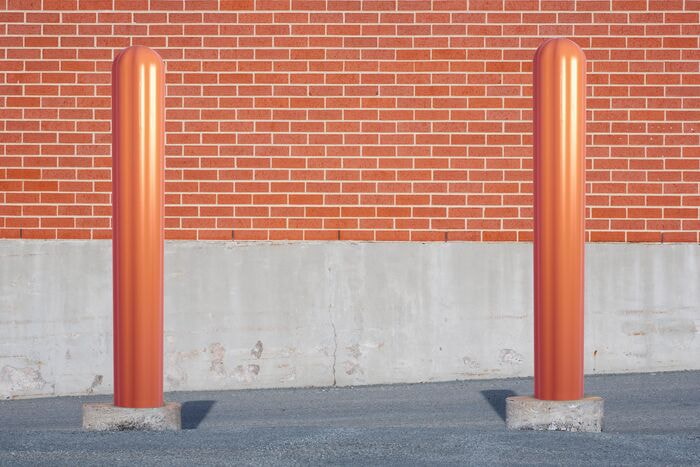 Justrite Fluted Bollard Cover, Orange, 6 x 56 inch, Steel/Polyethylene, 1730OR - Image 4