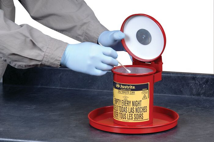 0.45 Gal Benchtop Solvent Safety Can | Long Cotton-tip Applicators
