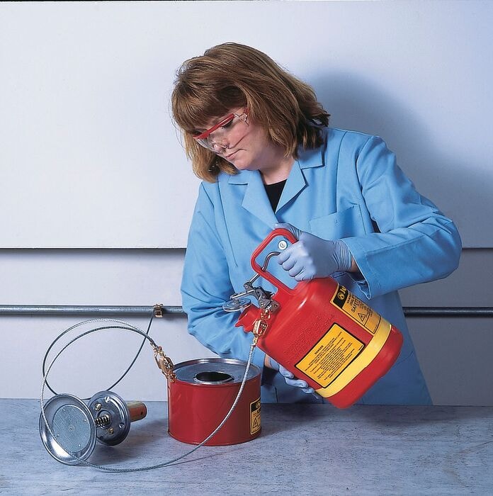 1 Gallon Red Plastic Safety Can for Flammables | 14160 | Justrite