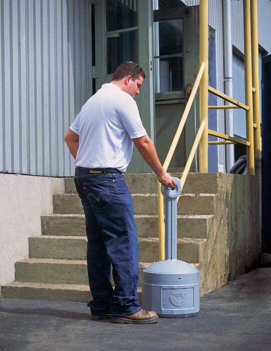 Pewter Gray Plastic Outdoor Ashtray 4 Gallon | 26800 | Justrite