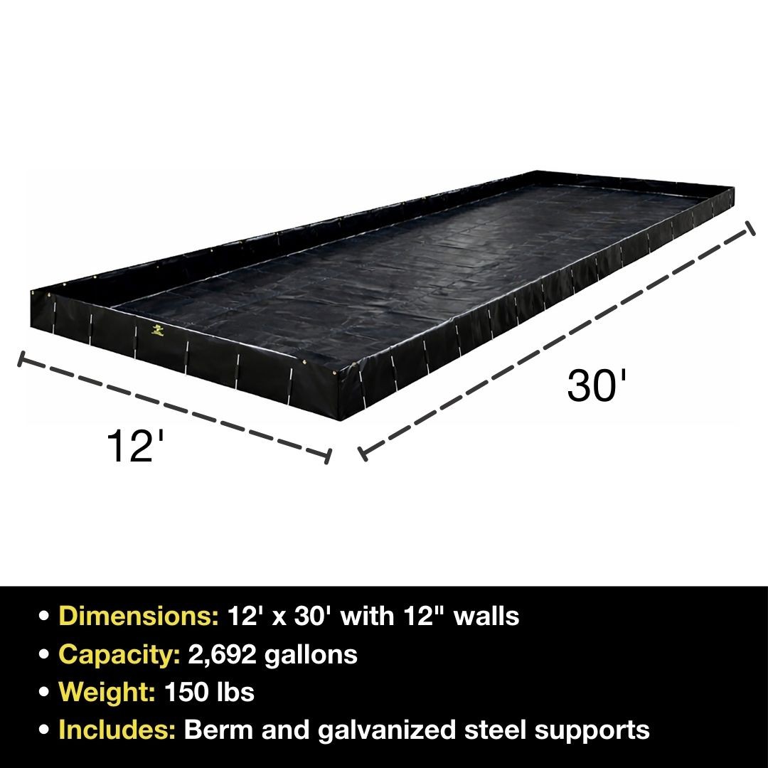 12 x 30 ft Portable Containment Berm | MightyBerm™ 28021 | Justrite