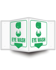 3D Projection™ Safety Sign: Eye Wash, 6” x 5” Panel - PSP601 3D Projection™ Safety Sign: Eye Wash, 6” x 5” Panel - PSP601