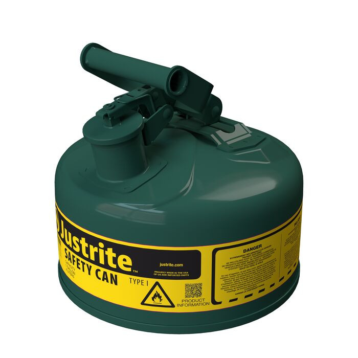 Type 1 | Steel Safety Can for Oil | 1 Gal, Green | 7110400 | Justrite