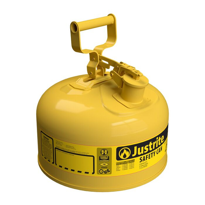 2 Gallon Yellow Type I Safety Can Steel | Diesel | 7120200 | Justrite