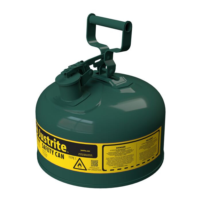 Type 1 | Steel Safety Can | 2 Gal, Green | 7120400 | Justrite