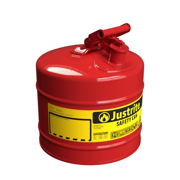 5 Gallon Type I Safety Can Steel | Flammables | 7150100 | Justrite