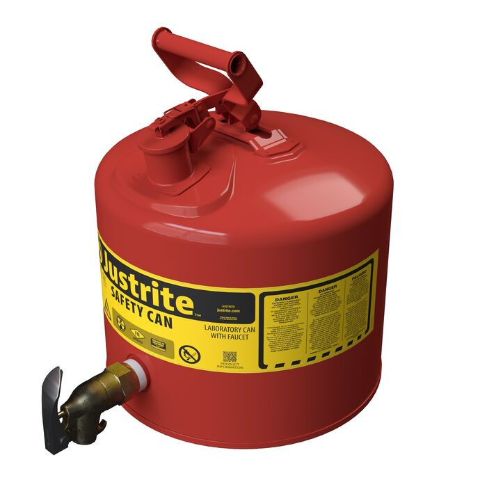 5 Gallon Red Type I Steel Safety Can | Laboratory | 7150150 | Justrite