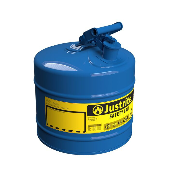 Type 1 | Steel Safety Can for Kerosene | 5 Gal, Blue | 7150300
