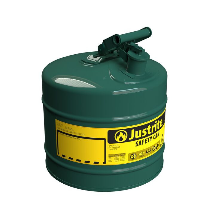 Type 1 | Steel Safety Can | 5 Gal, Green | 7150400 | Justrite