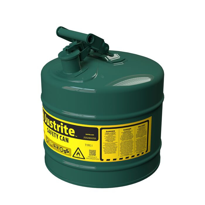 Type 1 | Steel Safety Can | 5 Gal, Green | 7150400 | Justrite