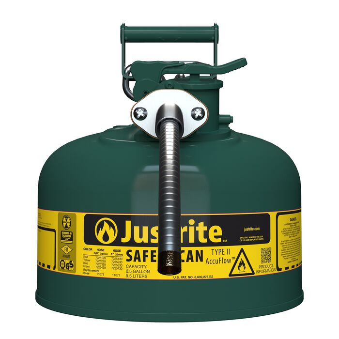2.5 Gal Steel Safety Can for Oil | Type II | 7225420 | Justrite
