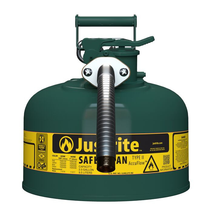2.5 Gal Steel Safety Can for Oil | Type II | 7225430 | Justrite