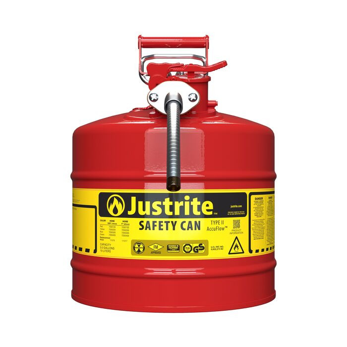 2.5 Gal Steel Safety Can for Flammables | Type II | 7225120 | Justrite