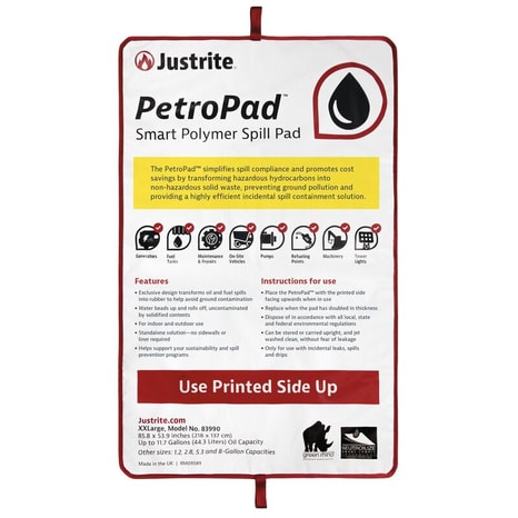 Absorbent Pads PetroPad, Oil Solidifier, XX-Large - 83990 | Justrite
