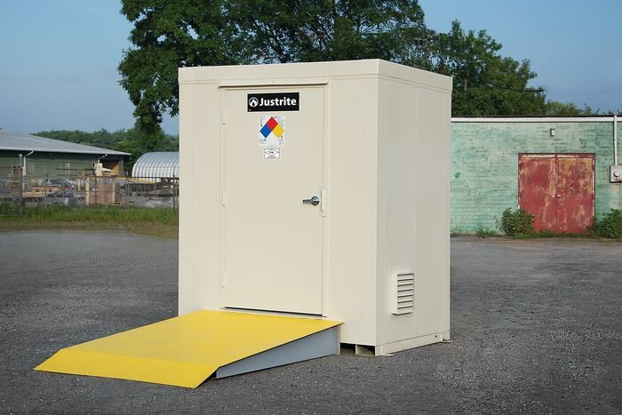 4-Hour Fire-Rated Outdoor Safety Locker | 6-Drum | 913060 | Justrite
