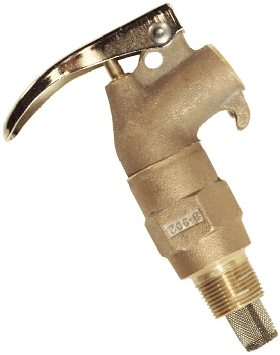 Brass Safety Drum Faucet, Internal Flame Arrester, Rigid, 3/4" Bung
