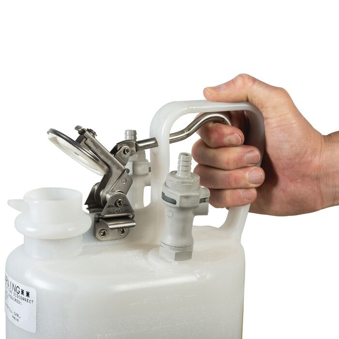 Oval Quick-Disconnect Poly Disposal Can | 1 Gal, White | 12160