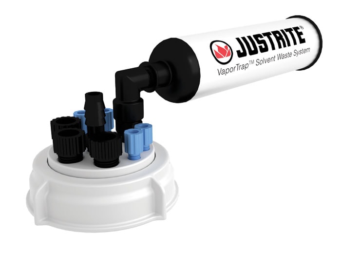 70mm VaporTrap UN/DOT Cap with Filter Kit, 4 Ports 1/8" OD Tubing, 3 Ports 1/4" OD Tubing, 1 port 1/4"or 3/8" Hose Barb - 12835