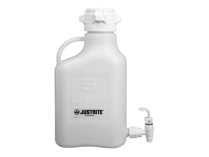 5 Liter Plastic Carboy With Spigot | 83mm Cap | 12938 | Justrite