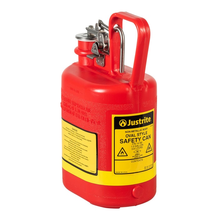 1 Gallon Red Plastic Safety Can for Flammables | 14160 | Justrite