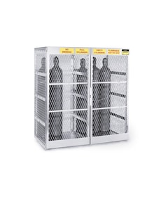 20 Vertical Compressed Gas Cylinders, Gas Cylinder Cabinet Locker, Aluminum - 23007 20 Vertical Compressed Gas Cylinders, Gas Cylinder Cabinet Locker, Aluminum - 23007