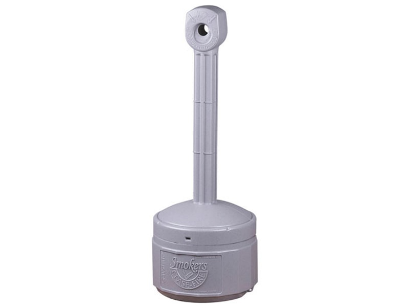 receptacle for cigarettes Pewter Gray Plastic Personal Outdoor Ashtray 1 Gallon | 26806