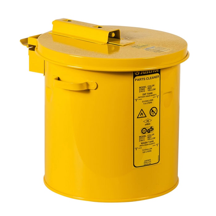 Dip Tank for cleaning parts, 2 Gallon, manual cover with fusible