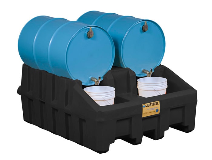 Drum Management System Base Module, Dispensing Well, Forklift Channels, EcoPolyBlend™, Black - 28667