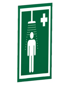 Universal Safety Shower Sign for Wall Mounting - S-BRAC-SIGN-WAL Universal Safety Shower Sign for Wall Mounting - S-BRAC-SIGN-WAL