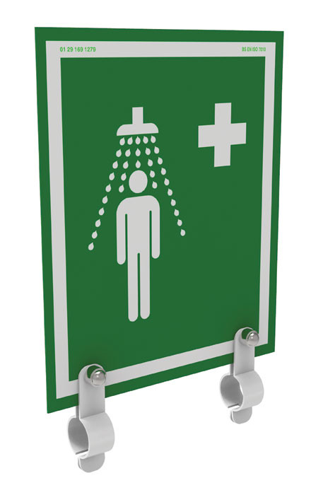Universal Safety Shower Sign for Hughes Indoor/Outdoor Showers w/o Insulation  - S-BRAC-SIGN-UNH