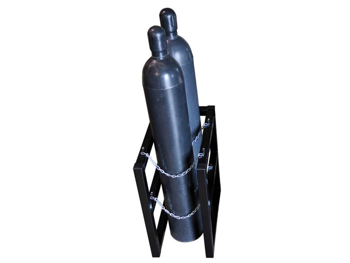Gas Cylinder Barricade Rack | 2 Cylinder Capacity, 1 Wide by 2