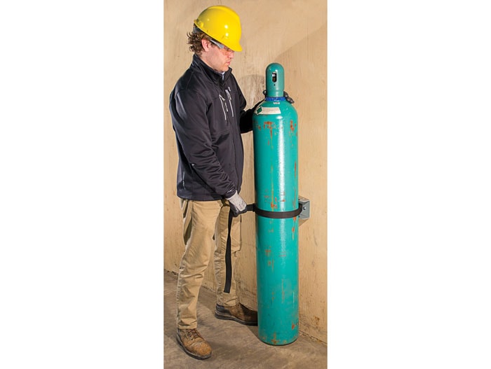 Support Mural Pour Bouteille De Gaz - Plastique Avec Sangle De 150 Cm (59"), Boucle Métallique - Fixation Simple Et Sûre - 3