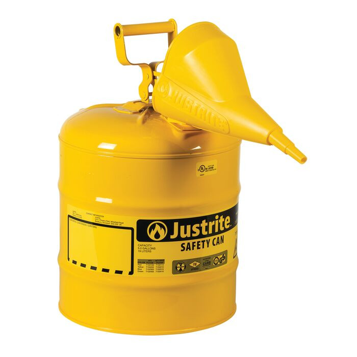 Type 1 | Steel Safety Can with Funnel | 5 Gallon | Justrite