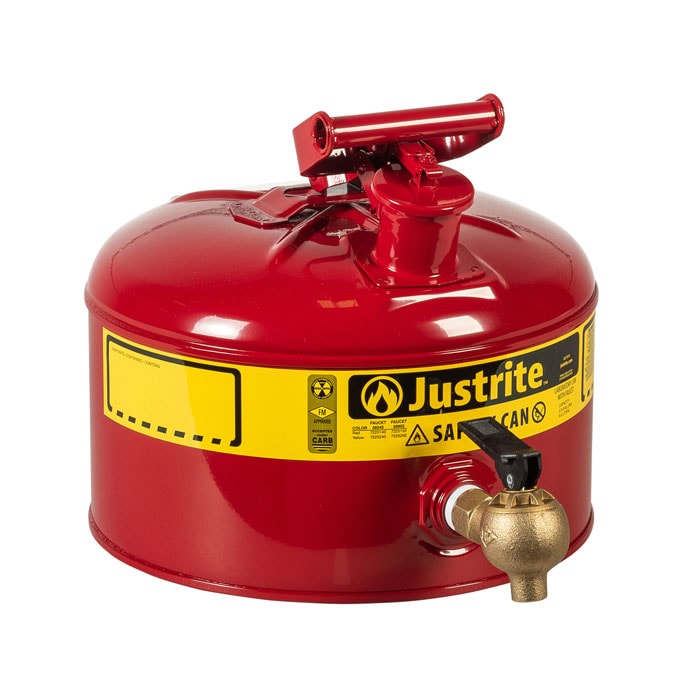 2.5 Gallon Type I Steel Safety Can | Laboratory | 7225140 | Justrite