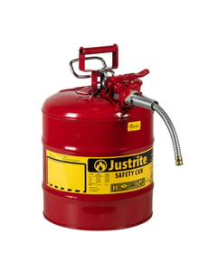 5 Gallon, 5/8" Metal Hose, Steel Safety Can for Flammables, Type II, AccuFlow™, Blue - 7250120 / 7250220 / 7250320 / 7250420 5 Gallon, 5/8" Metal Hose, Steel Safety Can for Flammables, Type II, AccuFlow™, Blue - 7250120 / 7250220 / 7250320 / 7250420