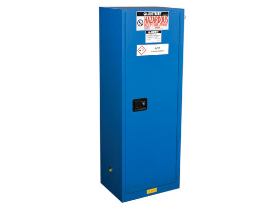 22 Gallon, 3 Shelf, 1 Door, Self Close, Hazardous Material Cabinet