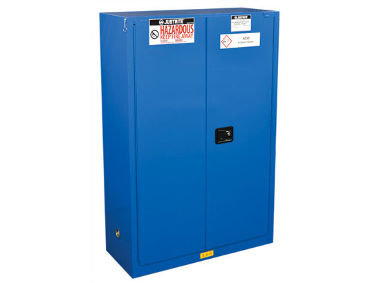 45 Gallon, 2 Shelf, 2 Door, Self-Close, Hazardous Material Cabinet