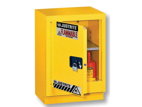 15 Gallon,1 Shelf, 1 Door, Manual Close, Left Hinge, Flammable