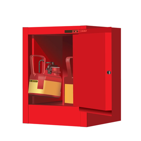 4 Gallon, 1 Shelf, 1 Door, Self Close, Flammable Cabinet, Sure 4 Gallon, 1 Shelf, 1 Door, Self Close, Flammable Cabinet, Sure