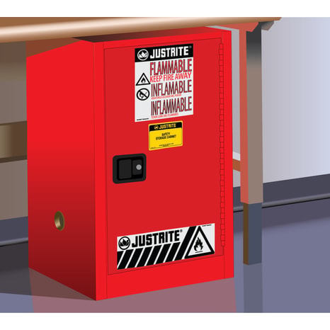 12 Gallon, 1 Shelf, 1 Door, Self Close, Flammable Cabinet, Sure 12 Gallon, 1 Shelf, 1 Door, Self Close, Flammable Cabinet, Sure