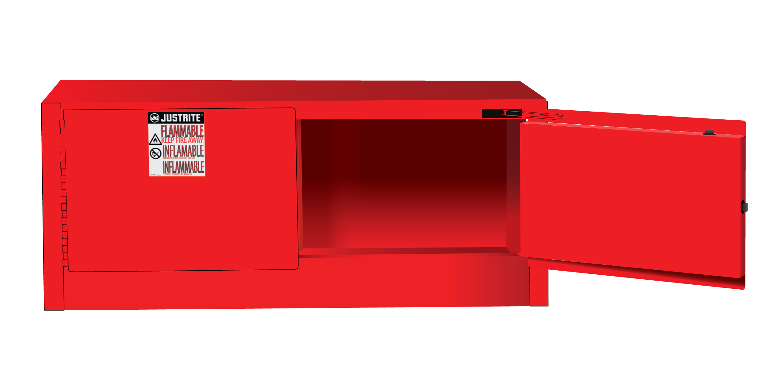 12 Gallon, 2 Doors, Manual Close, Flammable Cabinet, Sure-Grip® EX