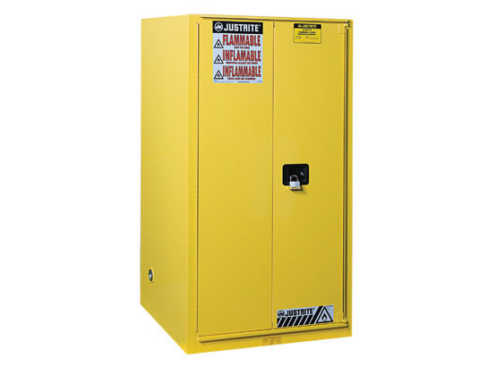 90 Gallon, 2 Shelves, 1 Bi-Fold Self Close Door, Flammable Cabinet
