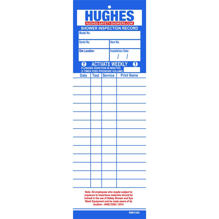 Equipment Inspection Record Holder | SERVICE-CARDS | Justrite