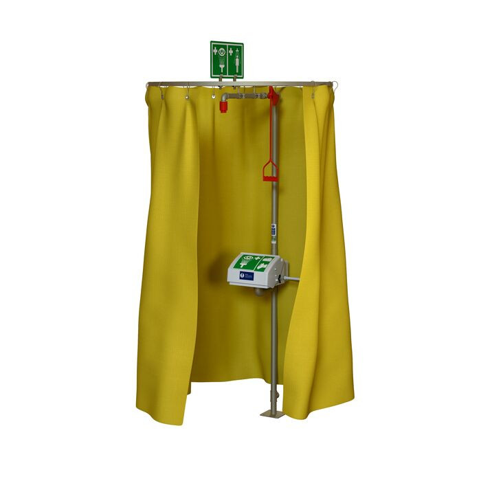 Hughes Safety Shower Modesty Curtain, Pipe-Mounted - CURTAIN-PM