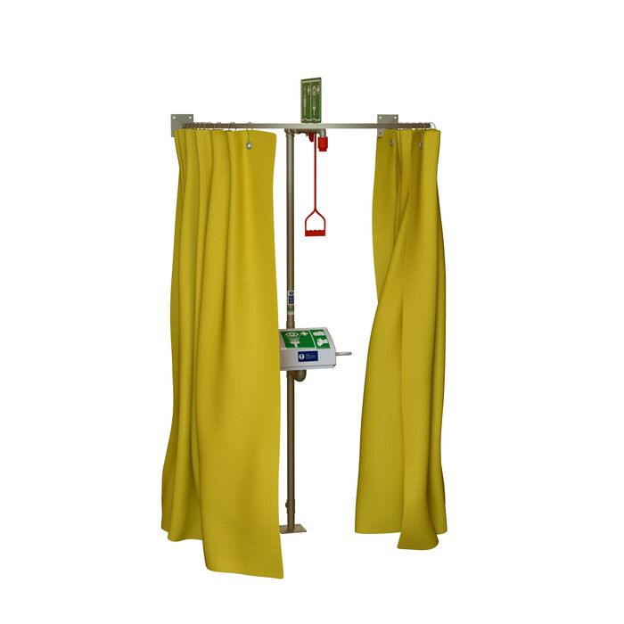 Hughes Safety Shower Modesty Curtain, Wall-Mounted - CURTAIN-WM