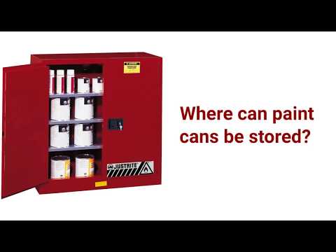 40 Gallon, 3 Shelves, 2 Doors, Self Close, Paint Safety Cabinet