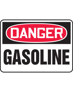 OSHA Danger Safety Sign: Gasoline, 10” x 14” - MCHL245VA OSHA Danger Safety Sign: Gasoline, 10” x 14” - MCHL245VA