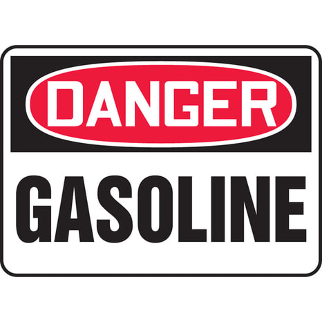 OSHA Danger Safety Sign | Gasoline | MCHL245VA | Justrite